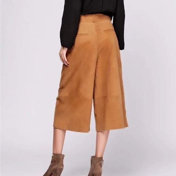 MASSIMO DUTTI Suede Leather Culottes - Picture 3 of 10